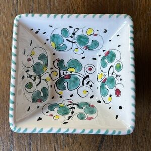 Deruta Pottery Made in Italy Olive/Oil/Dip Serving Dish